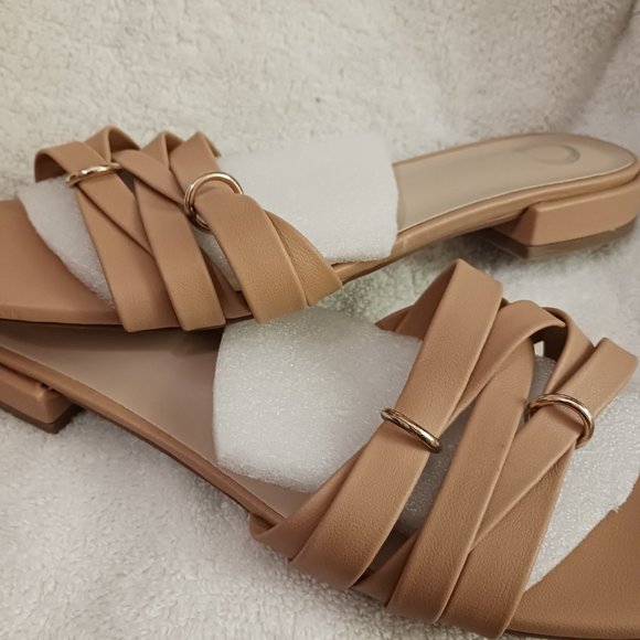 Journee Collection Brown Strap Sandal - Picture 4 of 7